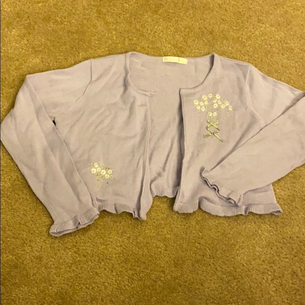 girls purple cardigan